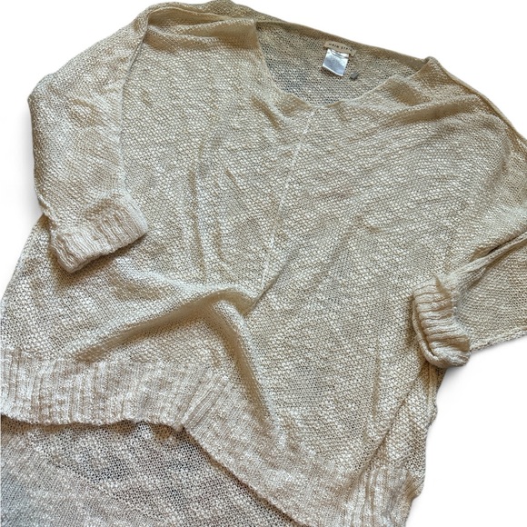 Main Strip Sheer Sweater Blouse - Picture 3 of 3